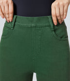 Jean bootcut 7/8 décontracté coloré à poches taille haute Halara Flex™
