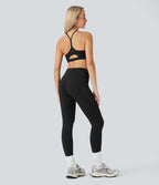 Brassière de sport yoga maille côtelée soutien léger à découpes bonnets A-D
