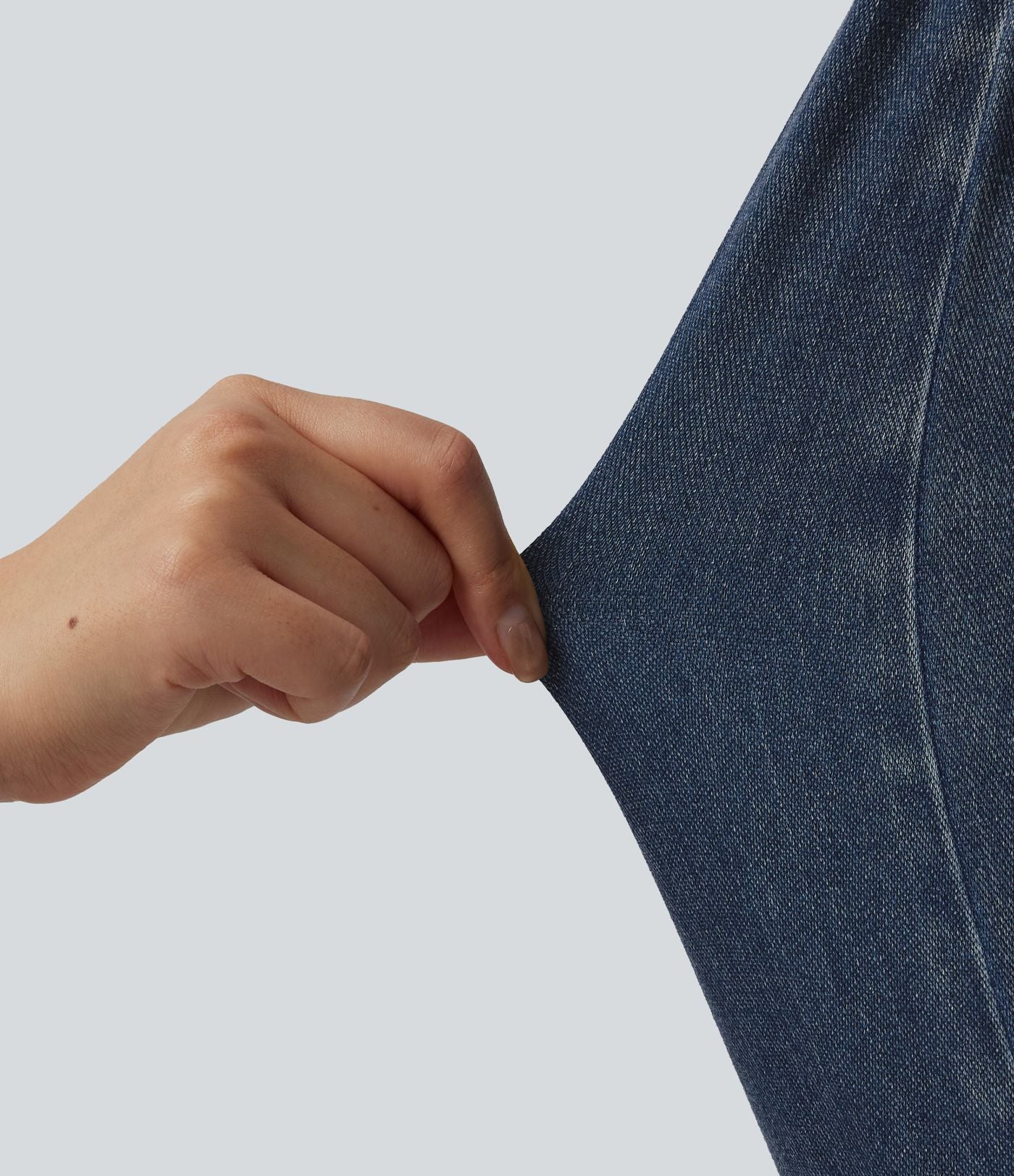 Halara Flex™ Jeggings casual 7/8 taille haute en lyocell drapé effet denim, avec poches