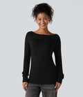 Pull une épaule manches longues