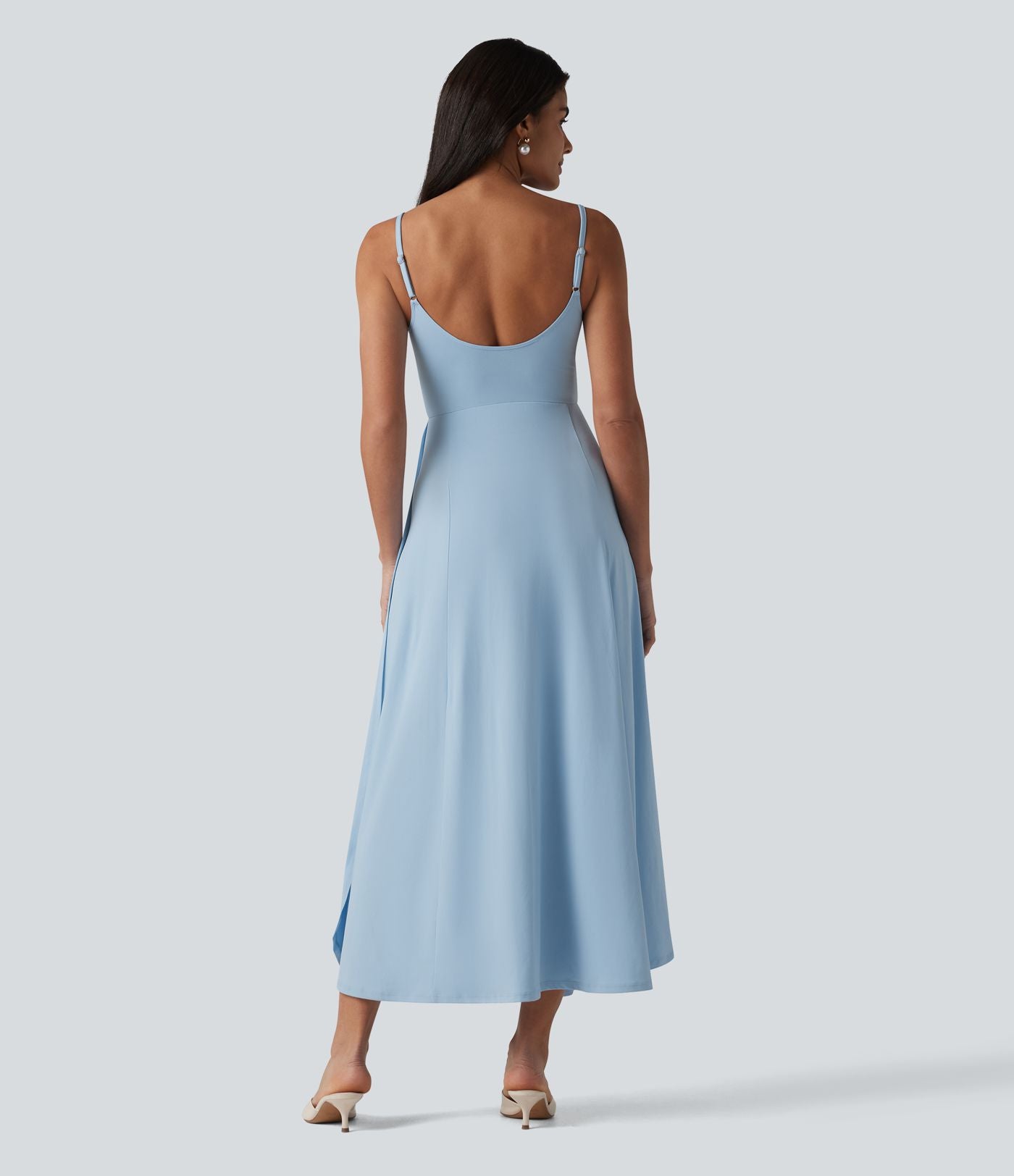 Robe midi à bretelles col V