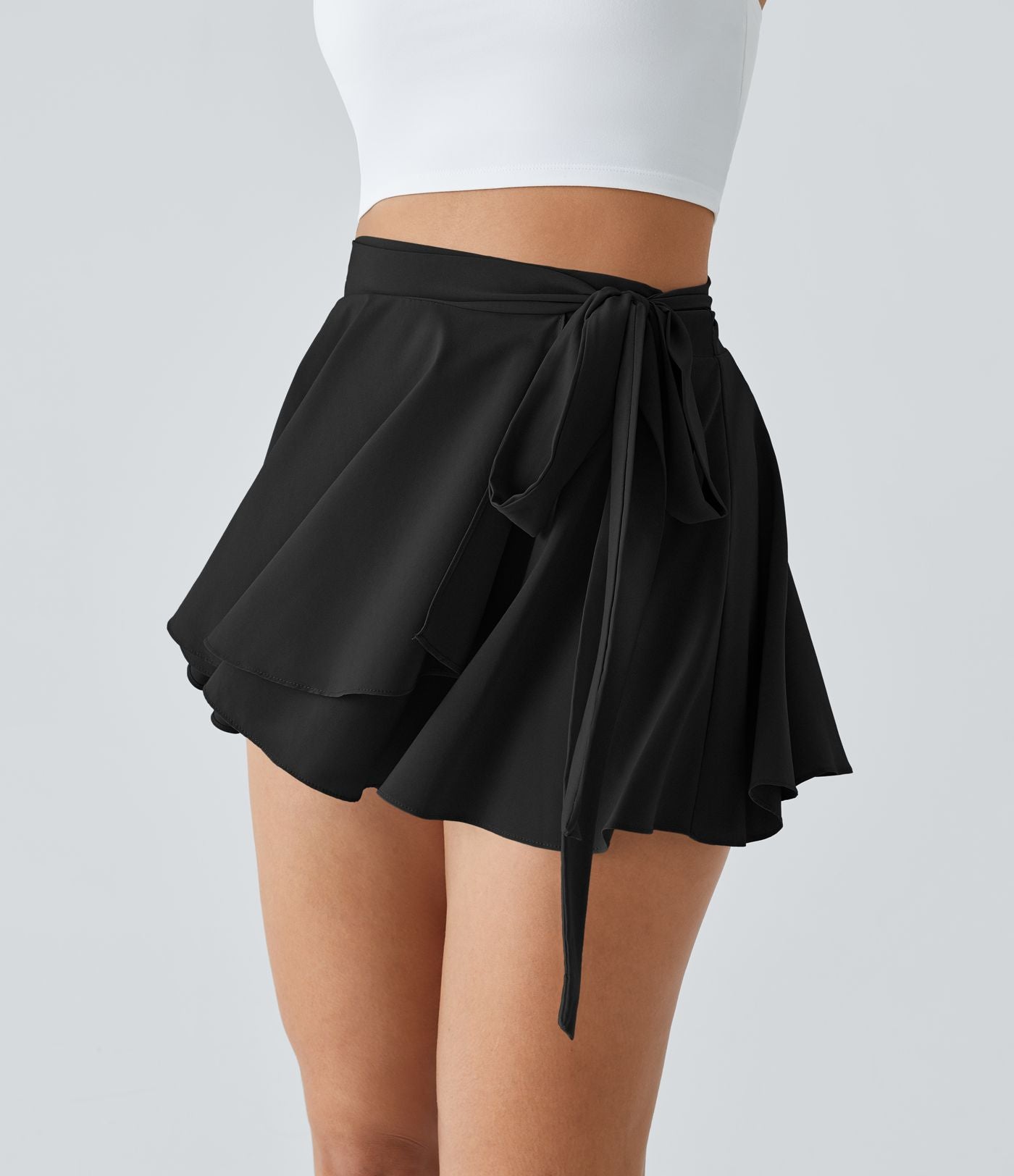 Breezeful™ Jupe Évasée Casual Taille Haute 2 en 1 Poche Latérale Séchage Rapide
