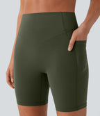 Legging de yoga gainant taille haute chiné à séchage rapide avec poches Halara UltraSculpt™