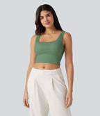 OneForm Débardeur casual sans couture col rond échancré dos en U avec soutien-gorge intégré