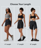 Short de running 2 en 1 Halara UltraSculpt™ gainant imprimé camouflage, taille haute, ourlet incurvé, 10 cm, avec poche