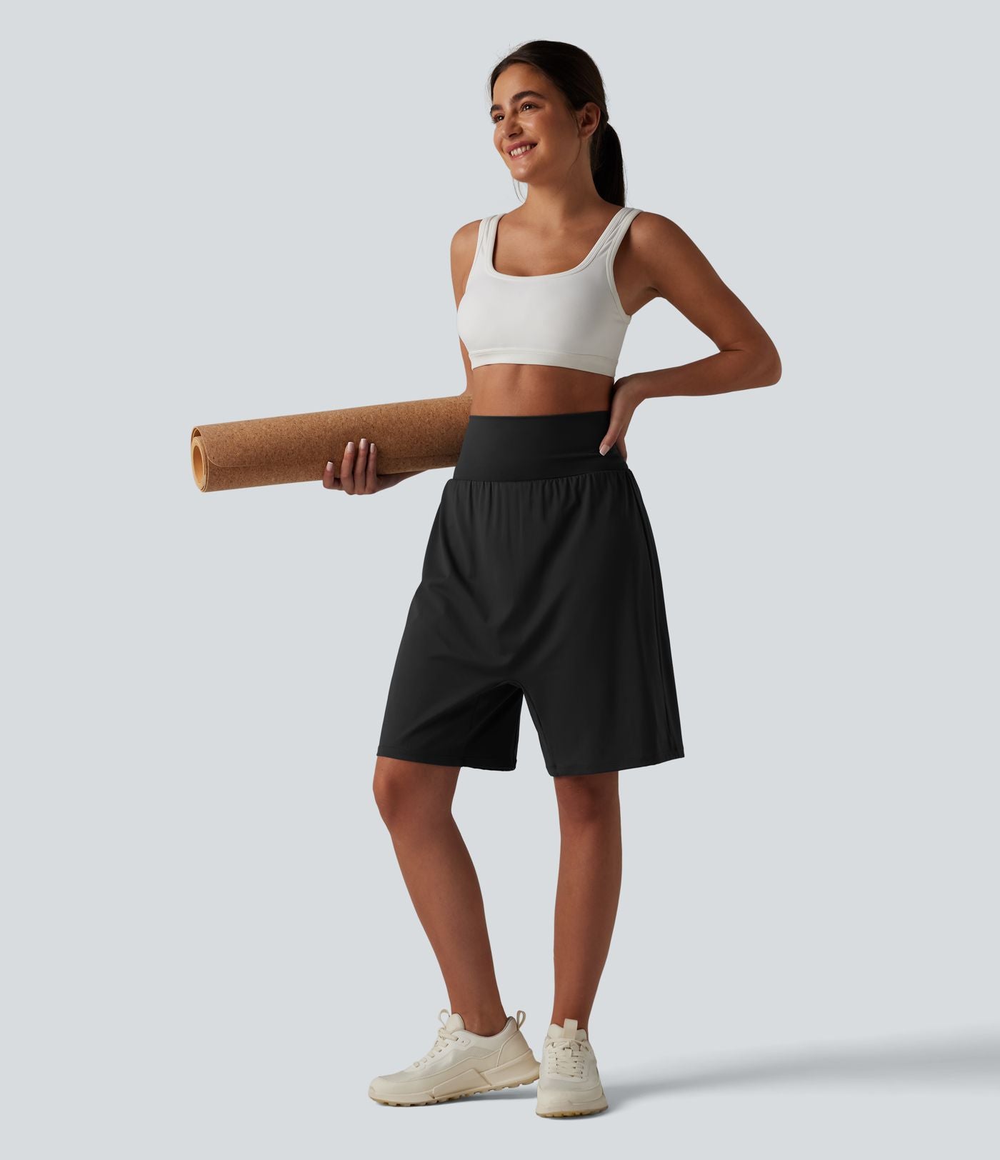 Short harem de yoga SoftlyZero™ Airy 2-en-1 effet frais InstantCool taille haute avec poche