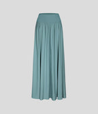 Breezeful™ Jupe Taille Haute Casual Maxi Séchage Rapide Fluide Fente Plissée 2 en 1