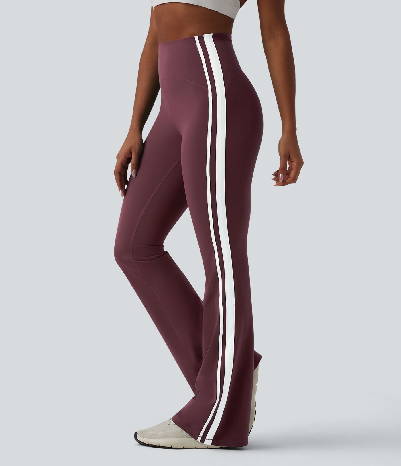 Legging de yoga 7/8 évasé Halara UltraSculpt™ taille haute ventre plat avec bandes latérales