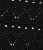 Jupe mi-longue maille ajourée 2-en-1 taille haute avec poches