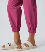 Joggings décontractés à taille mi-haute avec poches