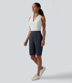 Short de golf séchage rapide taille haute avec poches 25 cm - Golf Tee - UPF40+