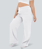Pantalon coupe droite grande taille taille haute DayStretch avec poches
