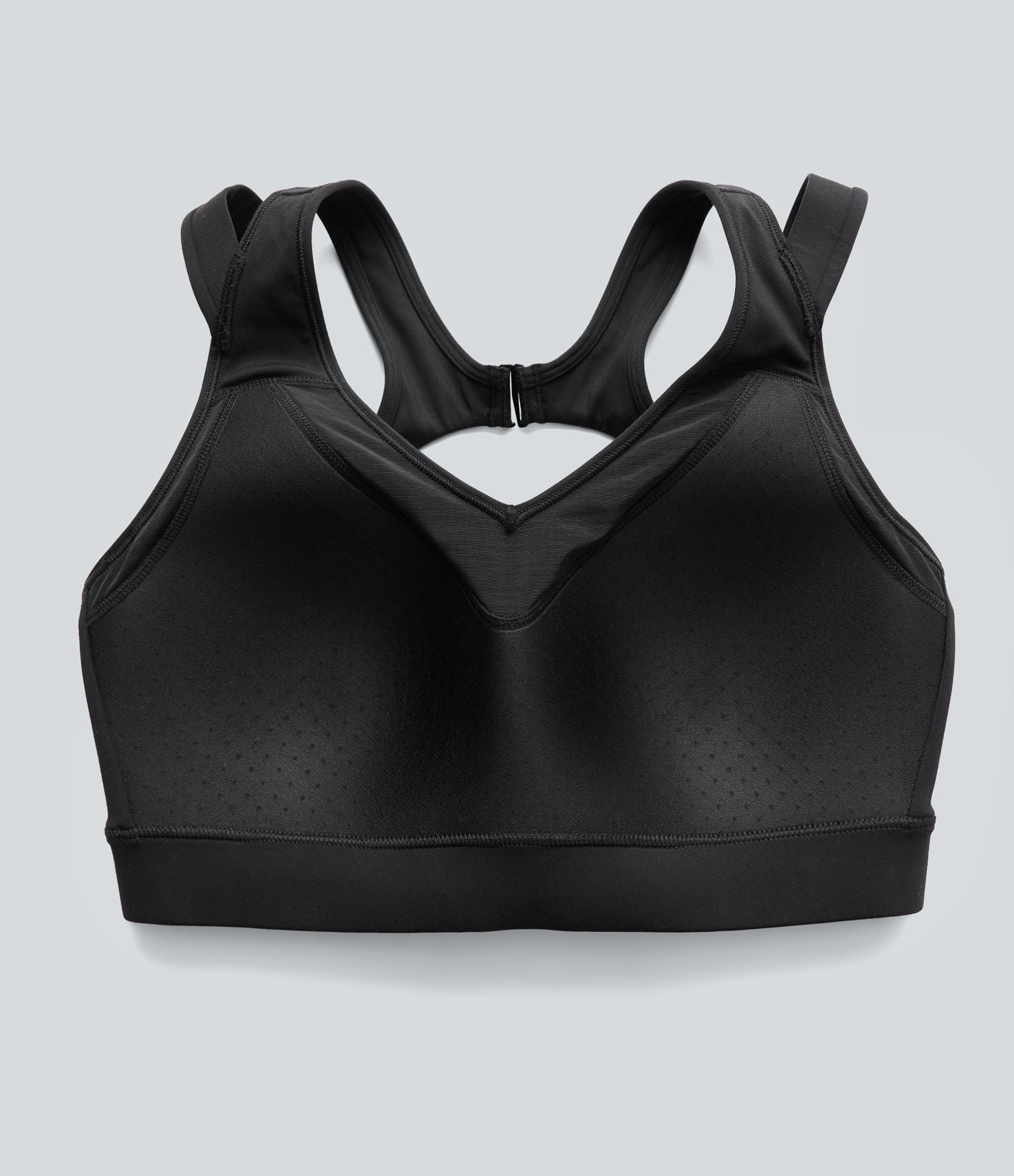 Brassière de sport de running maintien fort col V dos nu avec boucle ajustable et coussinets non amovibles
