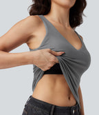 Débardeur casual chaud push-up à col V - Bonnet A/B