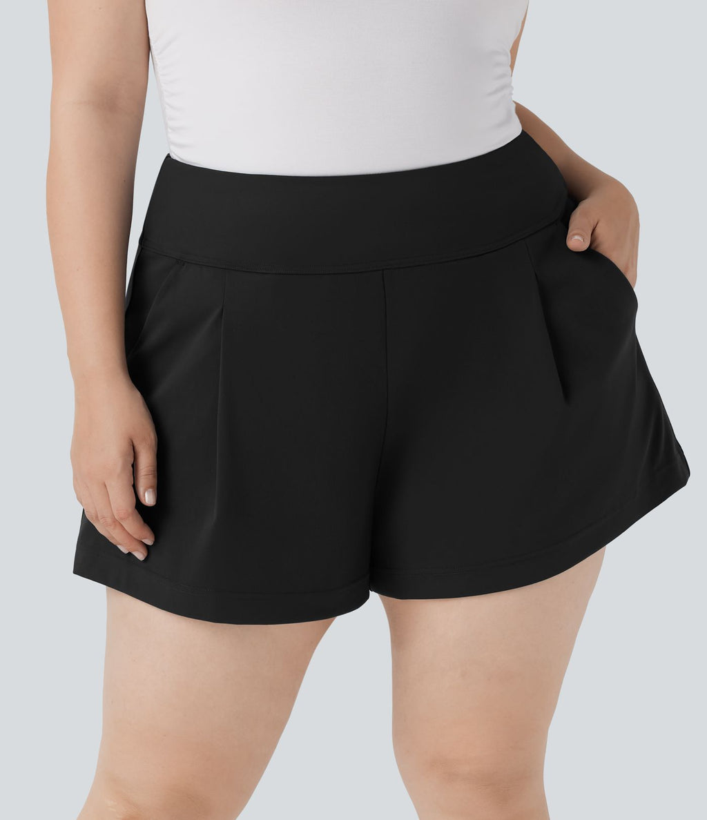 Short de travail grande taille taille haute DayStretch avec poches