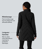 Doudoune PuffFlex col montant double zip avec passants pouces avec poches