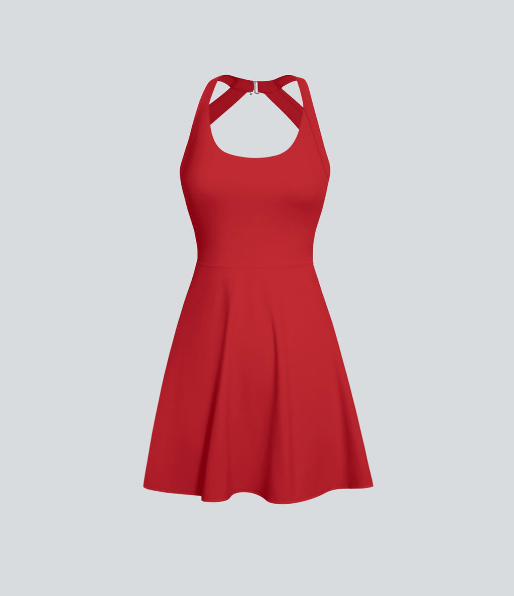 Robe de sport dos nu torsadée A-C