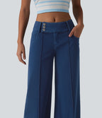 Halara Flex™ Jean droit coloré taille basse avec poches