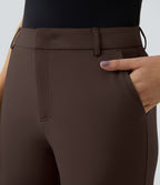 Pantalon de travail Halara Flex™ droit, taille mi-haute, avec poches