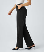 Pantalon de travail coupe droite zippé taille haute Halara Flex™ avec poches