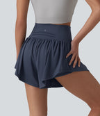Short de yoga 2-en-1 SoftlyZero™ Airy effet frais InstantCool taille haute 7,5 cm avec poches