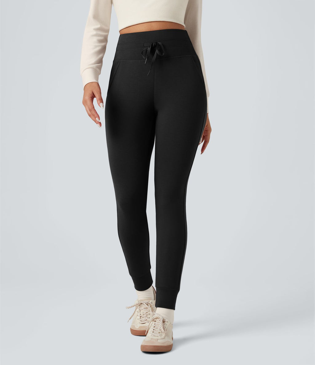 Jogging chauffant taille haute avec cordon de serrage Halara HeatCore avec poches