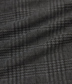Robe de travail midi moulante sans manches col montant pied-de-poule à carreaux