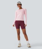 Haut de sport yoga manches raglan longues avec passants pouces sans couture OneForm Seamless Flow