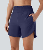 Short de course 2-en-1 Breezeful™ taille haute, poches multiples, ourlet arrondi, séchage rapide 12,5 cm - Longueur prolongée
