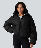 Doudoune casual oversize à col montant avec ourlet à cordon de serrage et poches