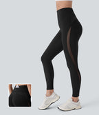 Legging 7/8 d'entraînement gainant taille haute avec mesh contrastant et zip arrière DayStretch avec poches