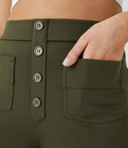 Pantalon taille haute coupe droite DayStretch avec poches