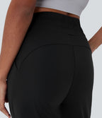 Softlyzero™ QuickDry Jogging de course à pied taille haute avec poches latérales et empiècements en mesh contrastés