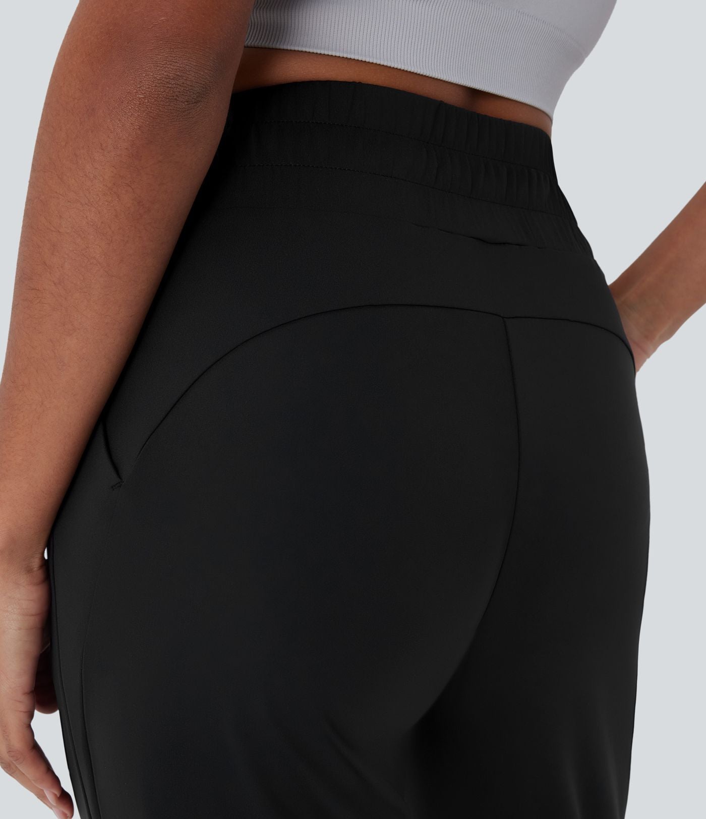 Softlyzero™ QuickDry Jogging de course à pied taille haute avec poches latérales et empiècements en mesh contrastés