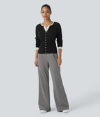 Pantalon tailleur évasé taille haute Halara Flex™ DayStretch avec poches