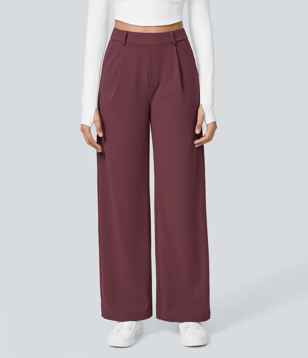 Pantalon tailleur Halara Flex™ DayStretch coupe droite taille haute avec poches