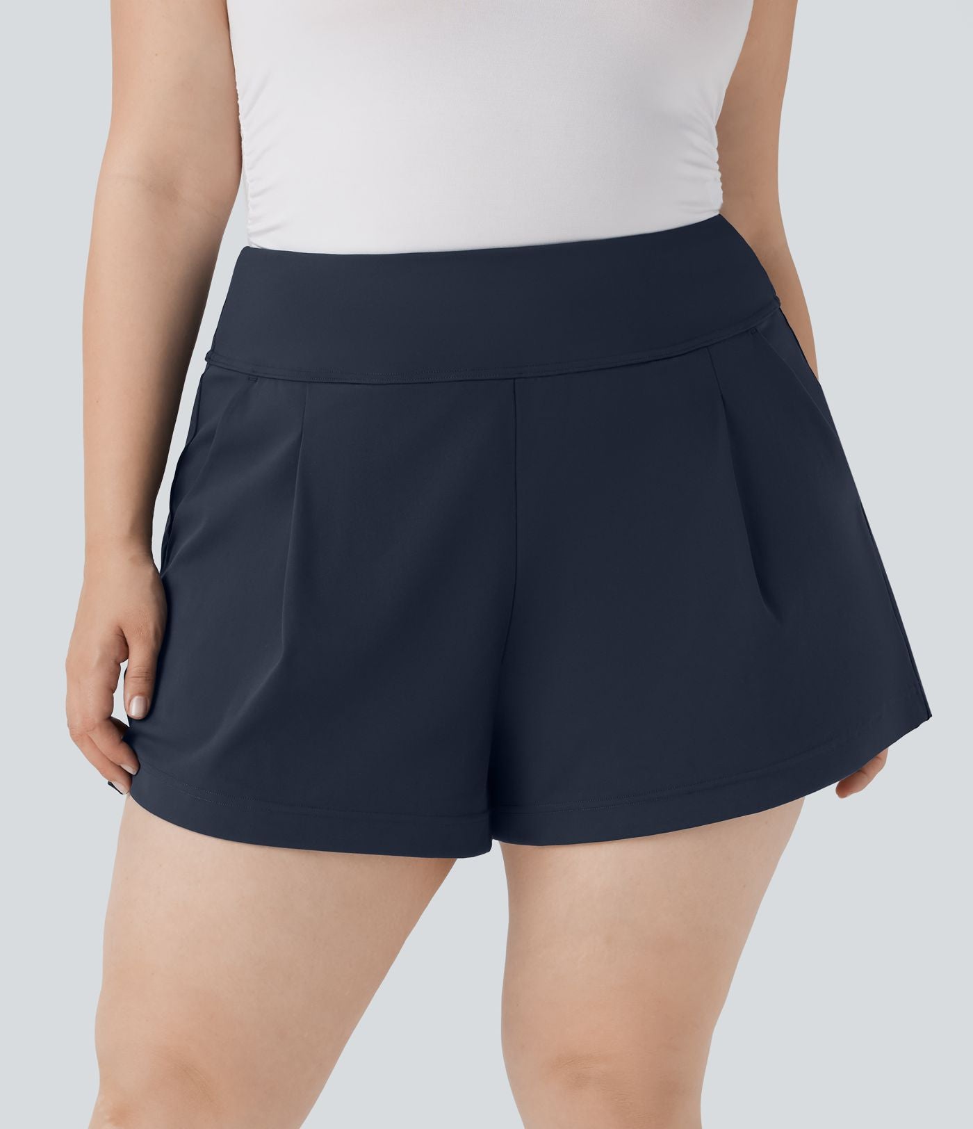 Short de travail grande taille taille haute DayStretch avec poches