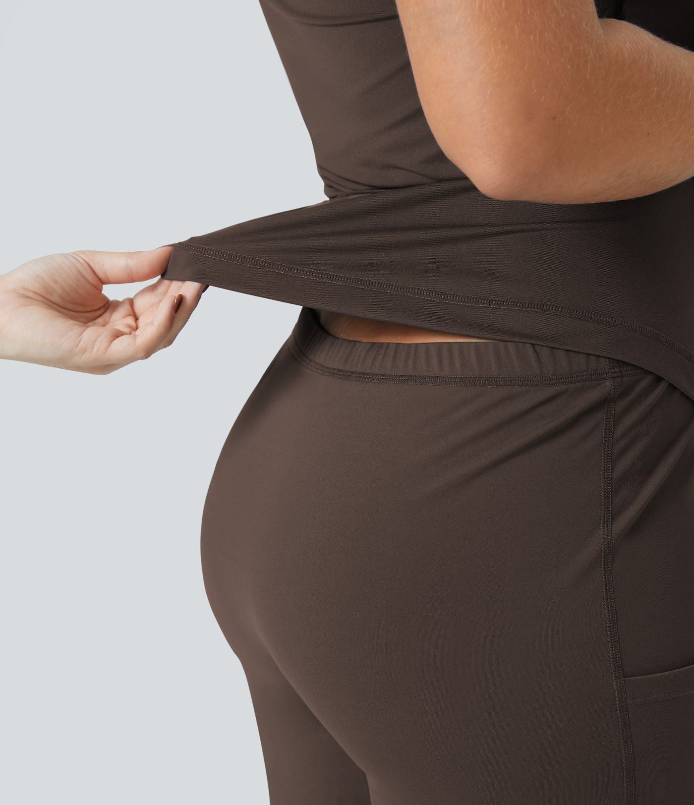 Robe longue de danse évasée à dos ouvert avec torsade grandes tailles et short intégré - Édition Easy Peasy