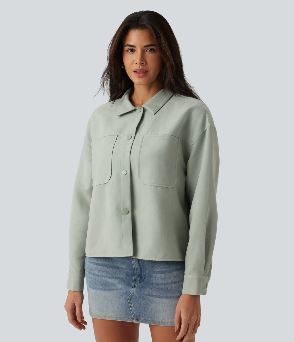 Veste décontractée manches longues avec poches