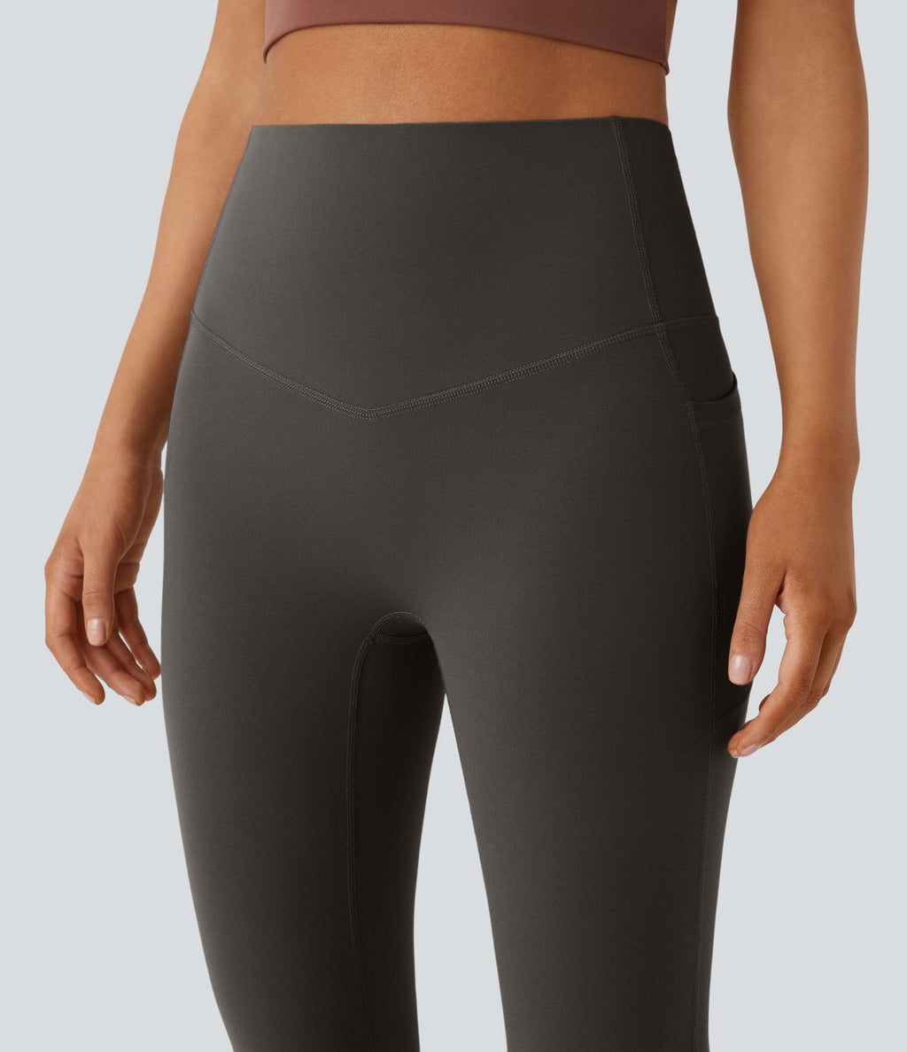 Pantalon de yoga à coupe bootcut gainant taille haute avec poches Halara UltraSculpt™