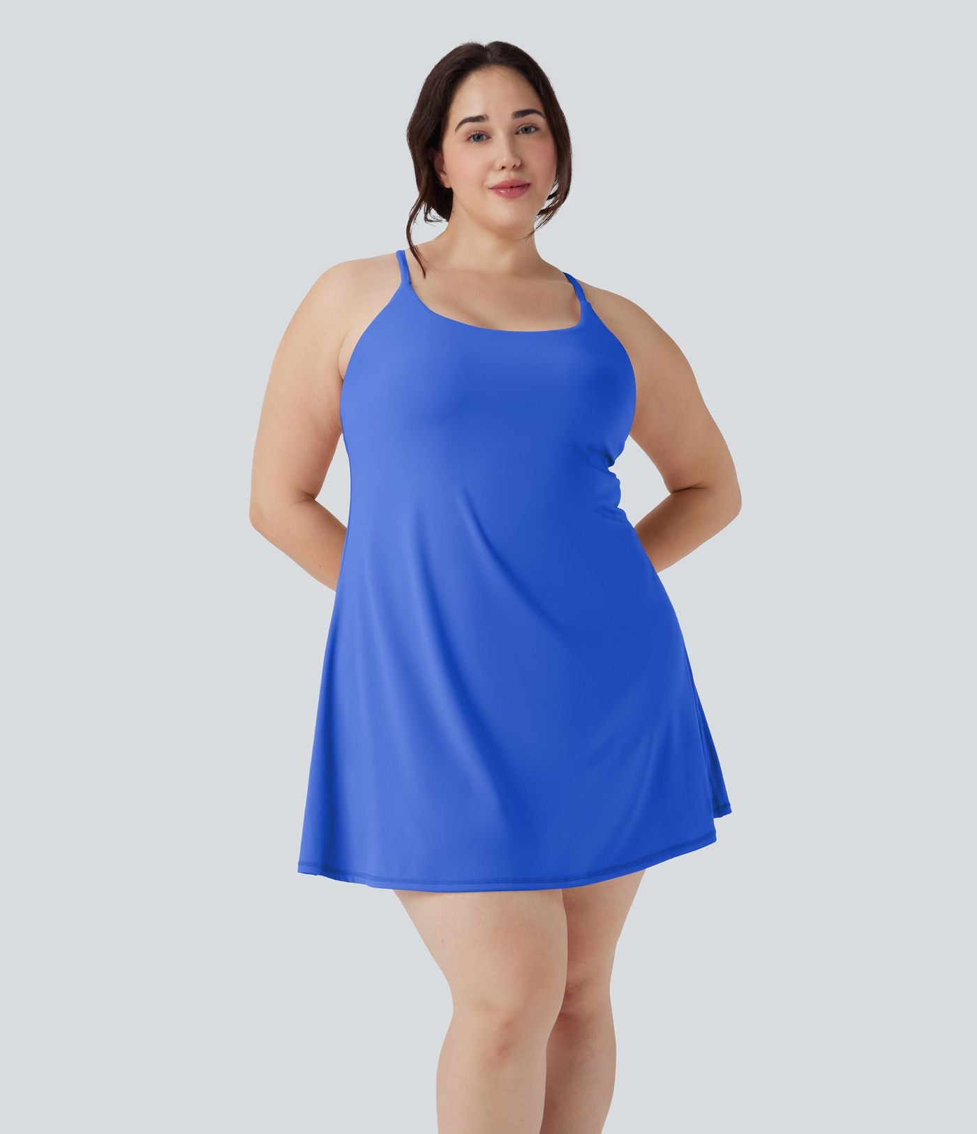 Robe de sport grande taille dos nu Softlyzero™ Plush - longueur rallongée - Easy Peasy Edition