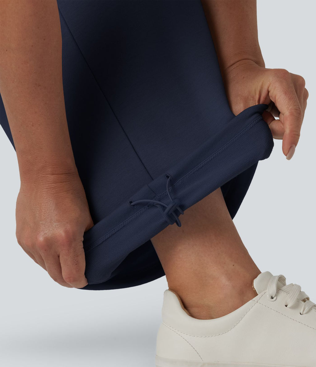 Combinaison décontractée col U dos échancré avec cordon de serrage avec poches