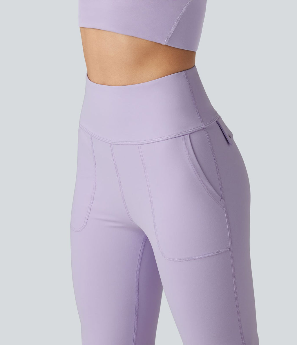 Halara UltraSculpt™ Legging évasé décontracté taille haute ventre plat avec poches