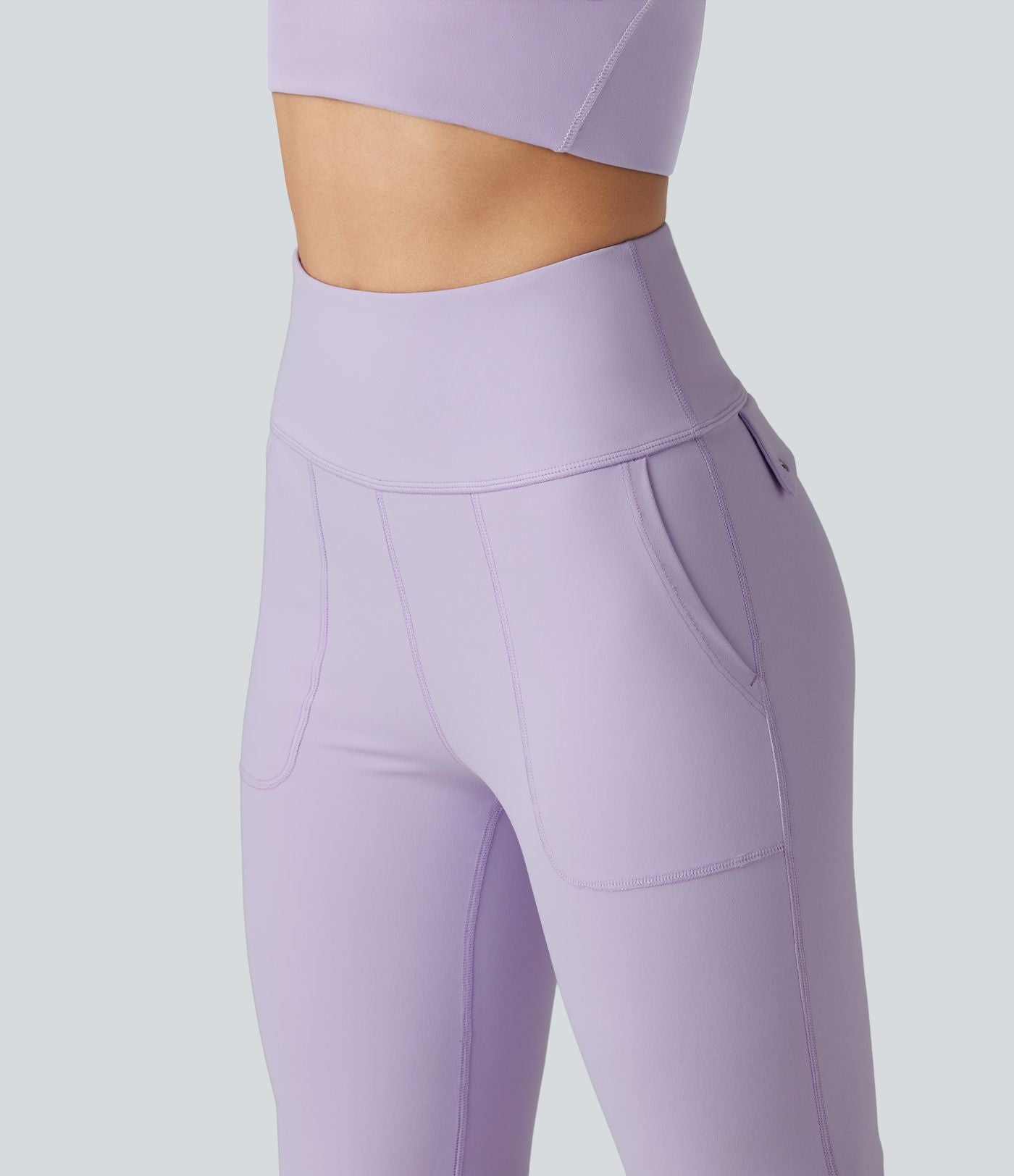 Halara UltraSculpt™ Legging évasé décontracté taille haute ventre plat avec poches