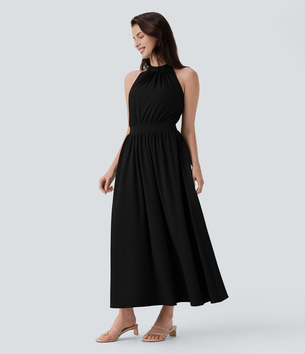 Robe longue fluide sans manches à dos ajouré séchage rapide Breezeful™