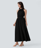Robe longue fluide sans manches à dos ajouré séchage rapide Breezeful™