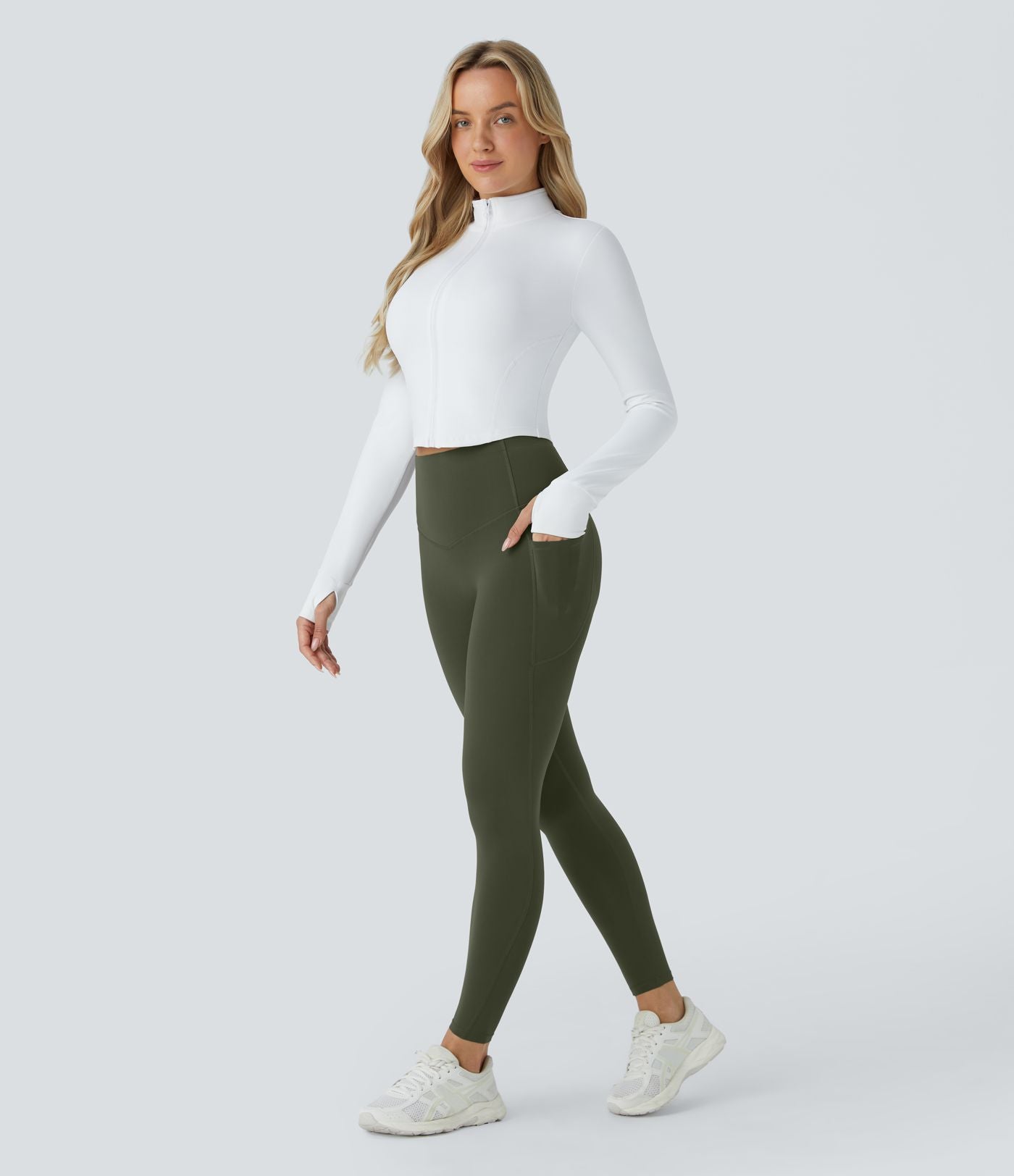 Legging d'entraînement gainant galbant taille haute avec poches Halara UltraSculpt™