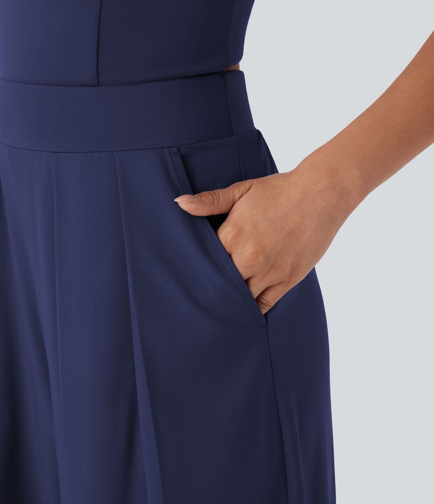 Combinaison à bretelles Breezeful™ dos nu, jambes larges, séchage rapide avec poches latérales - Édition Easy Peasy