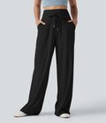 Pantalon large décontracté, taille haute, cordon de serrage, à effet frais InstantCool, avec poches, protection solaire UPF50+