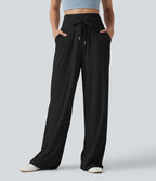 Pantalon large décontracté, taille haute, cordon de serrage, à effet frais InstantCool, avec poches, protection solaire UPF50+